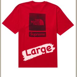 Supreme The North Face S/S Top Tee Red Size Large