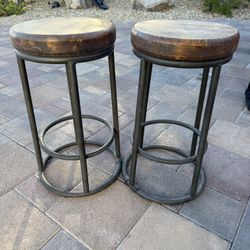 Brown Bar Stools (quantity 2)