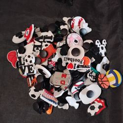 Sports Mixed Croc Jibbitz lot of 88 
