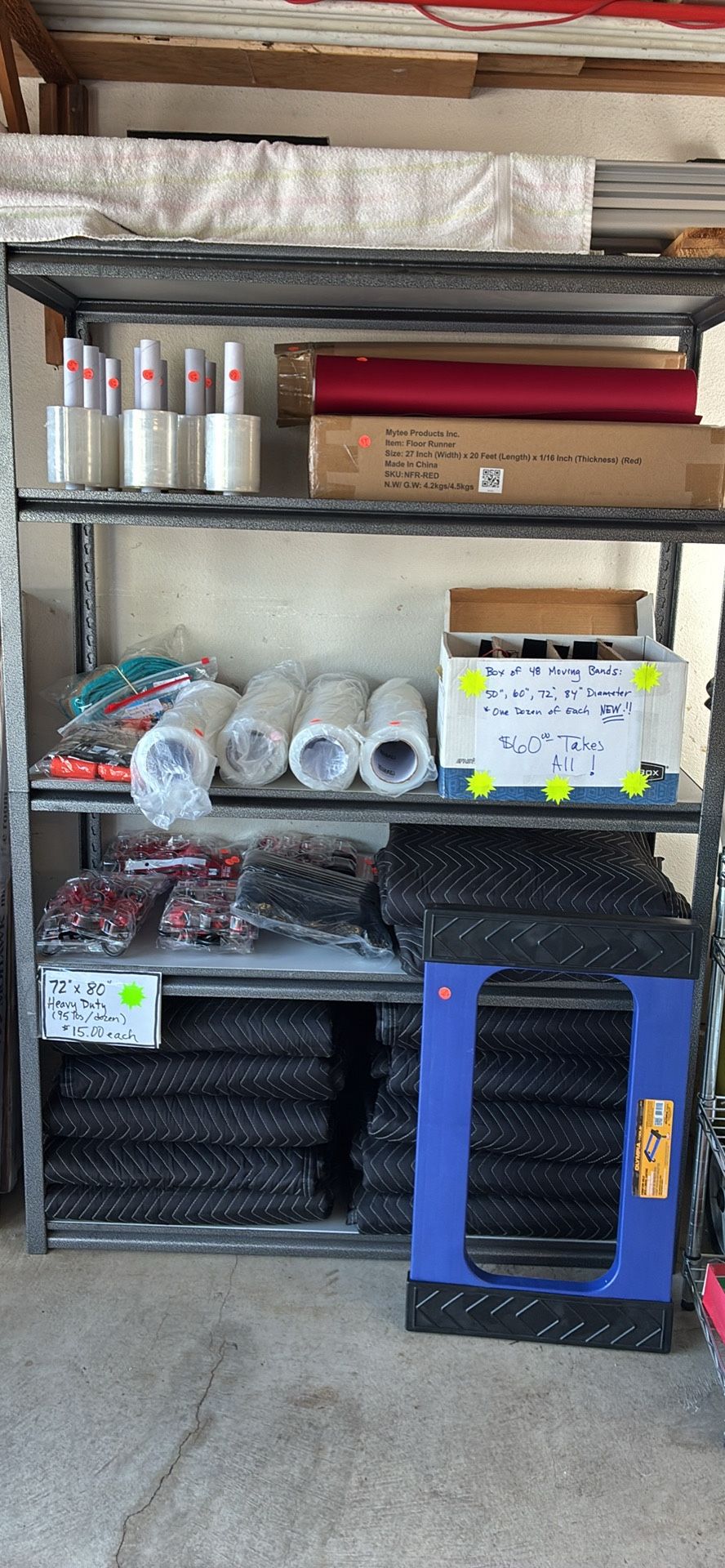 NEW OPEN BOX MOVING SUPPLIES - for sale at Hillsboro Grage Sale 6/28 See Description and Photos