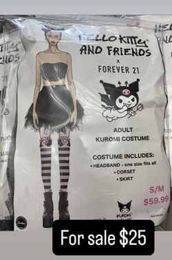 Last Minute Sanrio Girls Women S/M Kuromi Costume Hello Kitty 