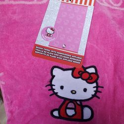 Hello Kitty Pink Beach Towel NEW