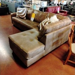 Brand New Leather Look Sectional Normally $2,500