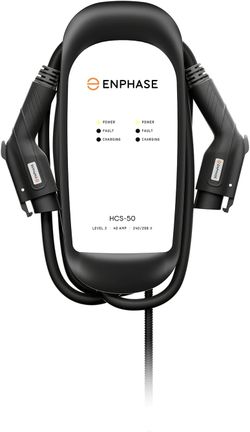 40 Amp Dual EV Charger, Enphase HCS-D50, 240v, 9.6kW Power, 5-Year Warranty, Safety Certified, J1772 Connectors, Hardwired, 25ft Cables, Formerly Clip