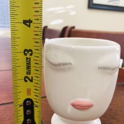 cute face pot ceramic planter