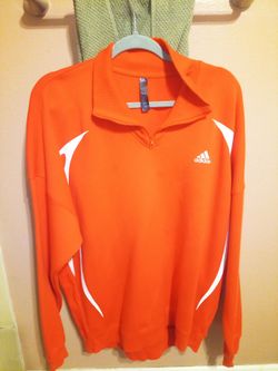 Men's Large Red Quarter-Zip Athletic Pullover Performance Jacket