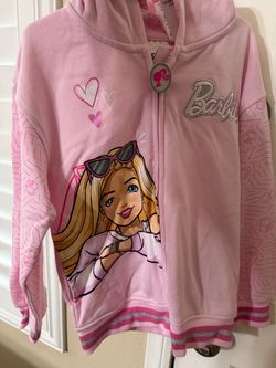 Barbie Zip Up Sweater Size 7 Girls