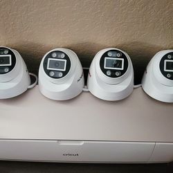 4 CAMARAS D SEGURIDAD-2WAY AUDIO SURVEILLANCE SYSTEMS🔥SPECIAL DEAL🔥 