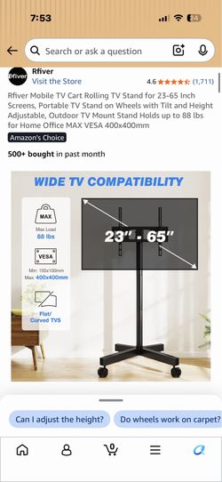 Mobile tv cart