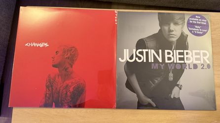 Sealed Vinyl Records – Justin Bieber My World 2.0 + Justin Bieber Changes (Bundle) 