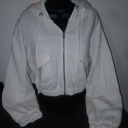 Size M, Forever21 off white/cream colored, hoodie