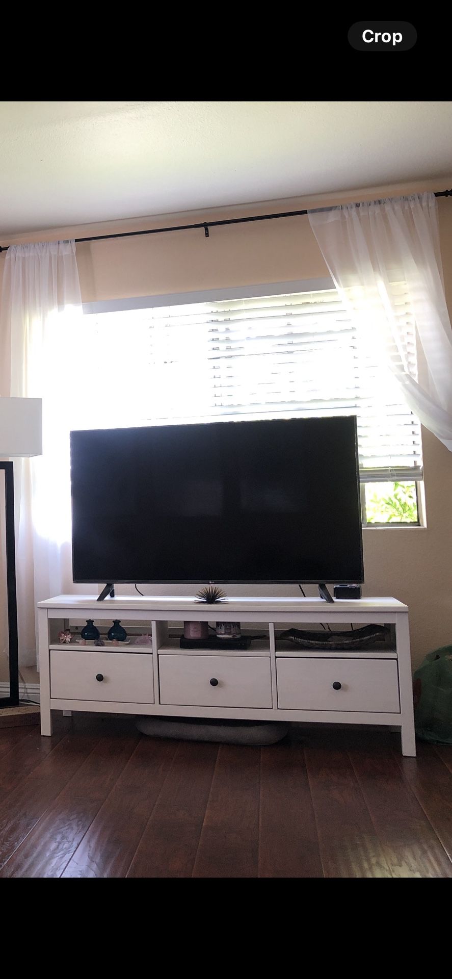 White IKEA Hemnes TV Stand