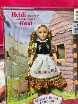 NIB, Sealed! Heidi Doll  Johanna Spyri's When I Read, I Dream Series 2001 Mattel #52900
