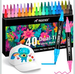 Pagather 40 Dual- Tip Fabric Markers