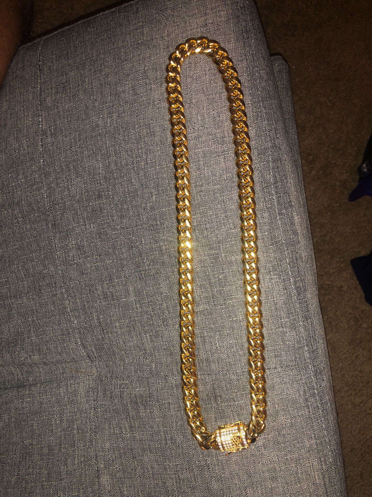 Gold Cuban Link Stainless Steel Chain