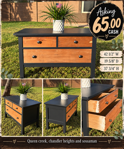 🌿Rustic Farmhouse 3-Drawer Entry Cabinet