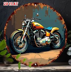 "*LIMITED TIME SALE*" Born to Ride — Vintage Chrome Soul Round Metal Biker Sign