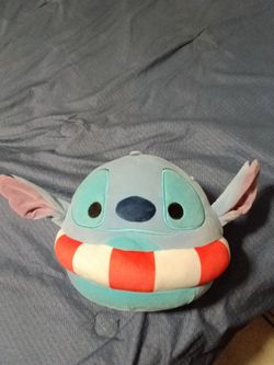 Stitch Squishmallow Plush with Swim Ring