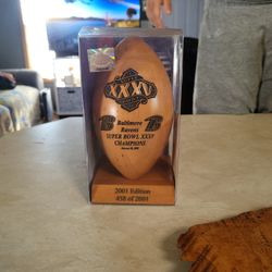 Wooden Autographable Football. Ravens!