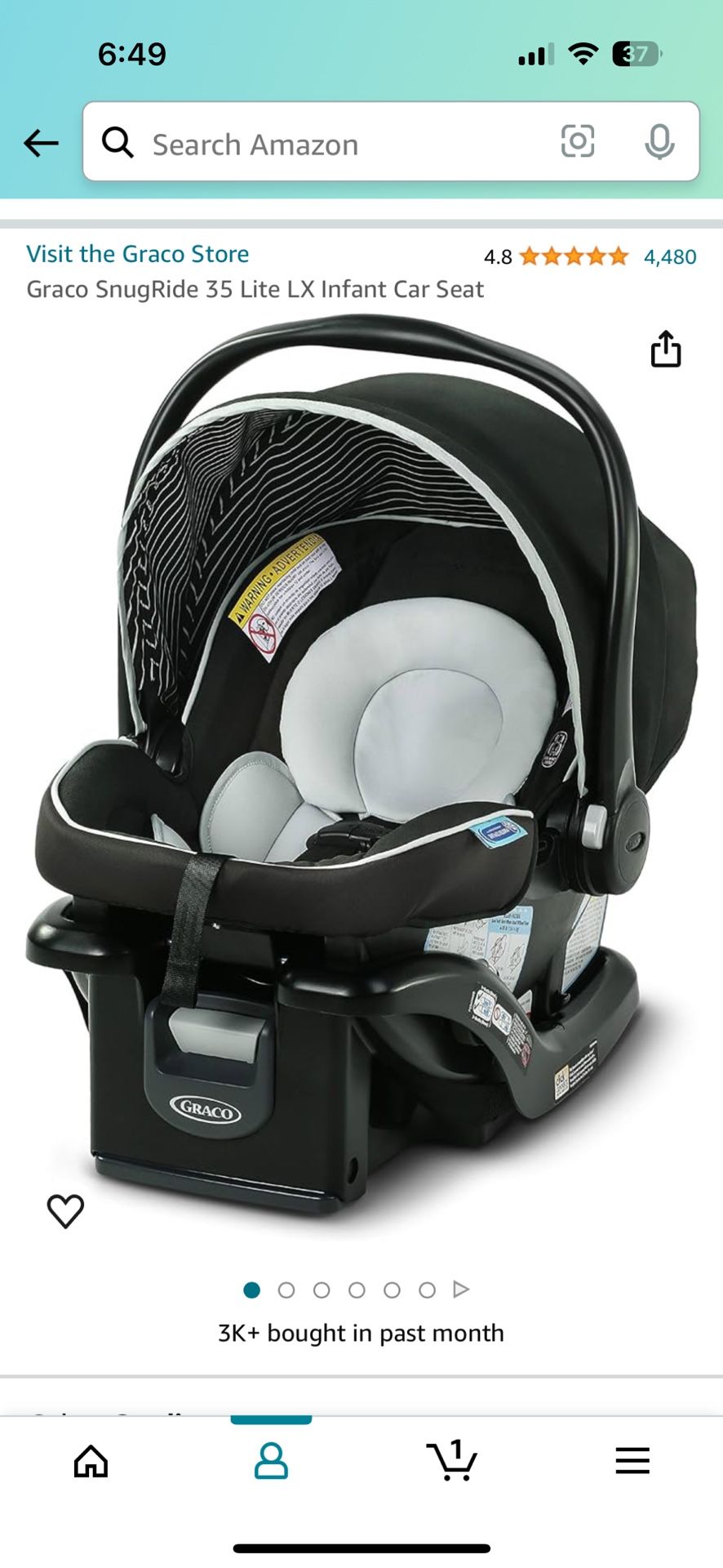 Graco Snug Ride 35 Lite LX Infant Car Seat
