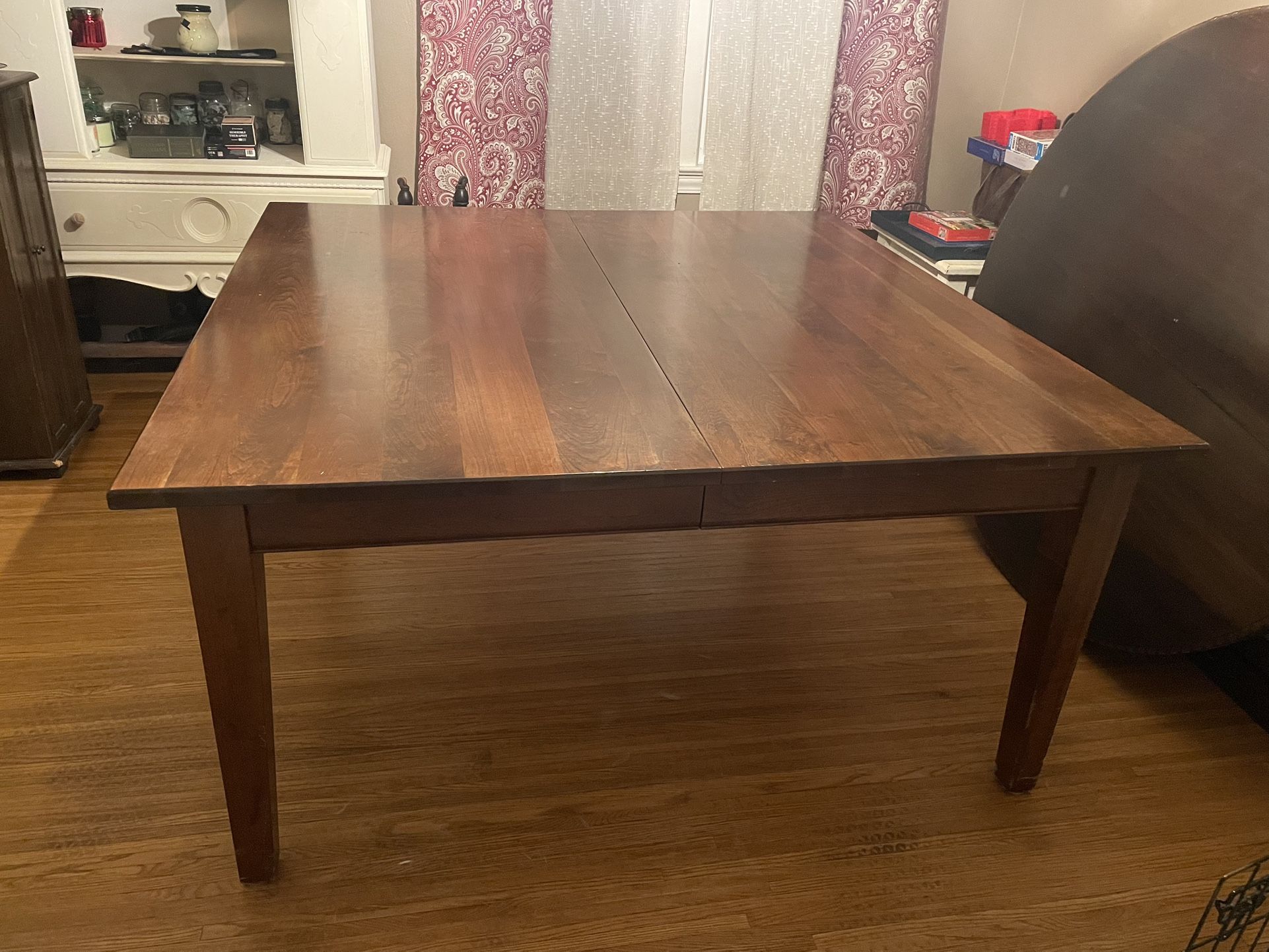 Square Amish Custom Built Table & 8 Chairs