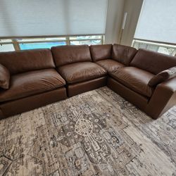 New 4 Piece Leather Sectional 