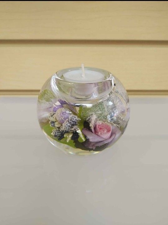 Dreamlight Candle Holder ( NEW ) hand made in Germany. purple / green