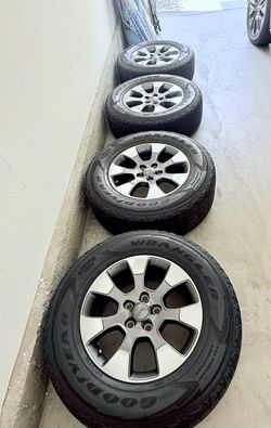 Genuine Mopar OEM 18” Jeep Wrangler JL SAHARA Wheels – Set of 4 + Goodyear Tires