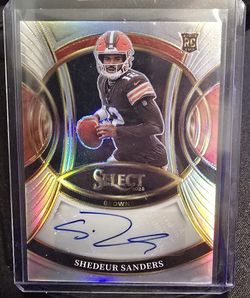 SHEDEUR SANDERS 2025 SELECT ROOKIE SIGNATURES SILVER PRIZM RC AUTO