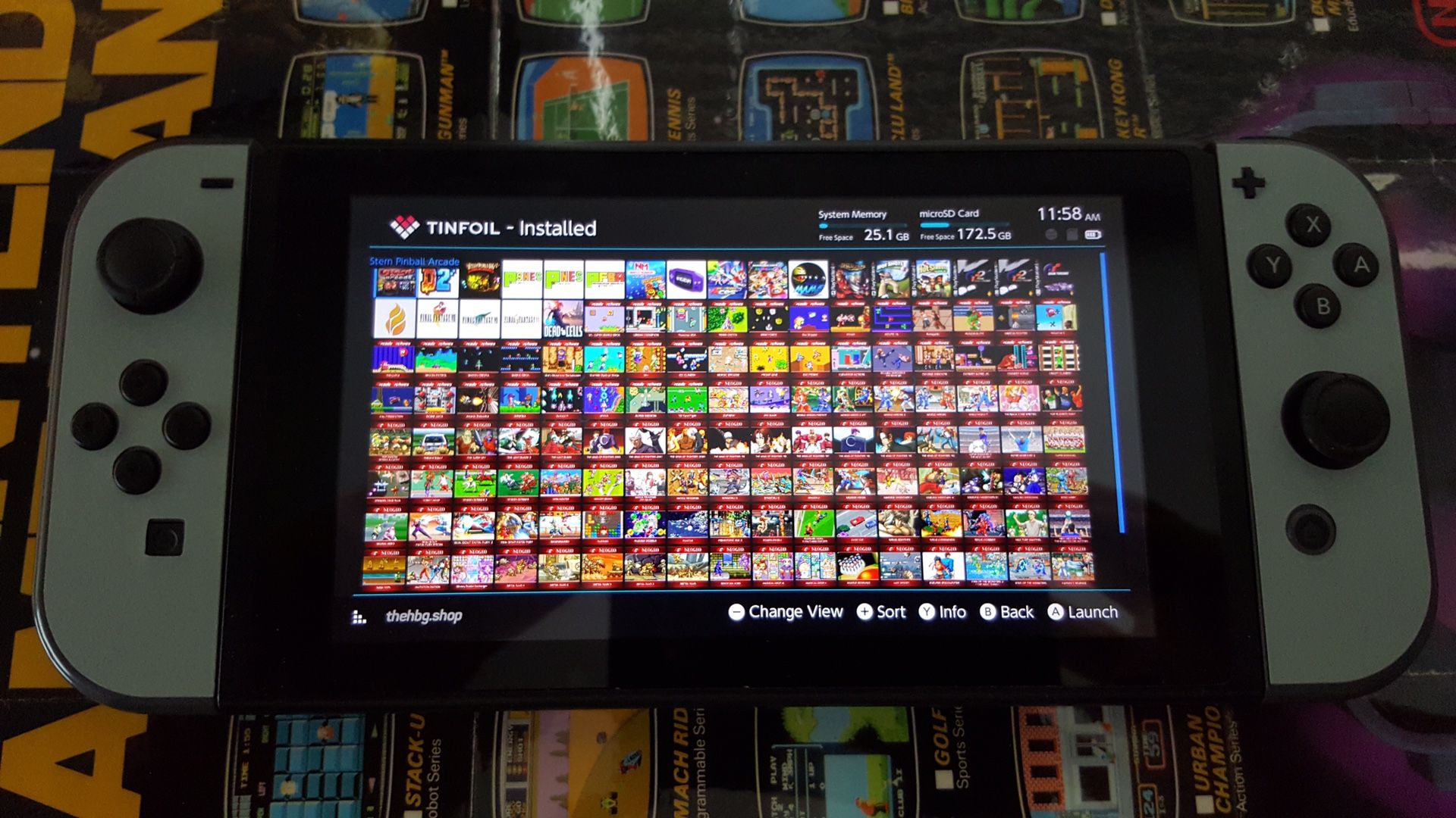 Nintendo switch modded with games and emulators. System mods. Shop app