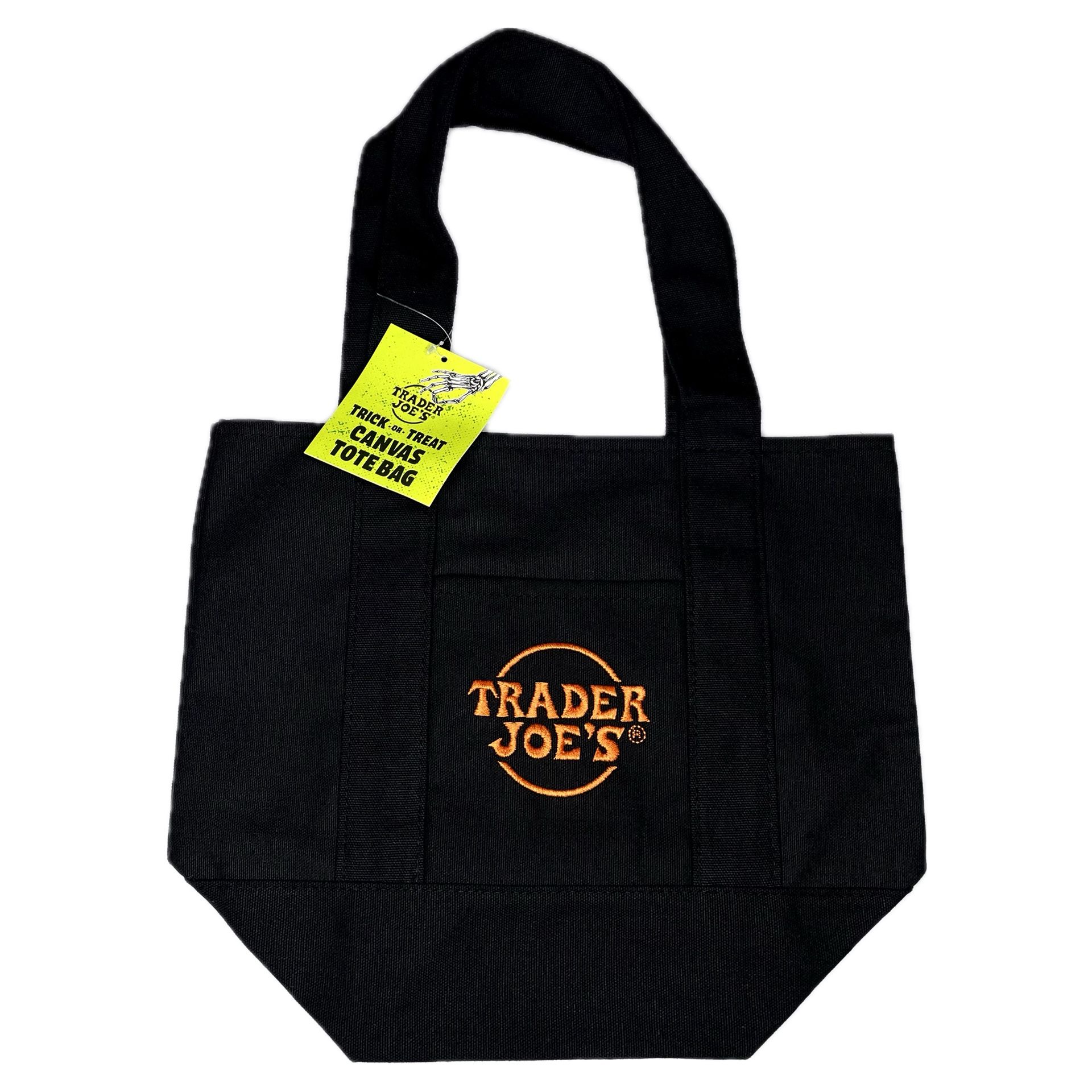 Viral Trader Joe’s Mini Halloween Black Canvas Tote Bag