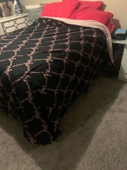 Full bed frame and mattress