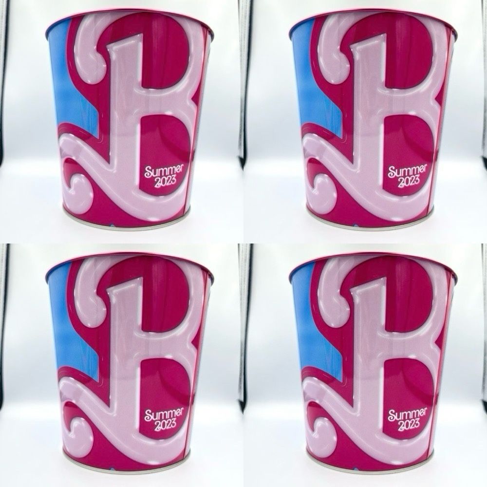 4x Barbie Movie Cinemark Popcorn Tin Bundle