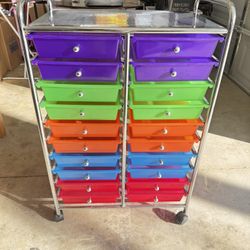 Colorful Storage Drawer Cart