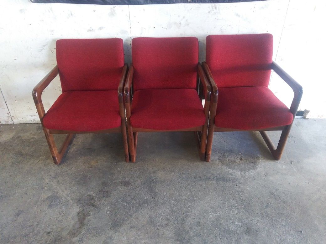 Red office chairs 5 each