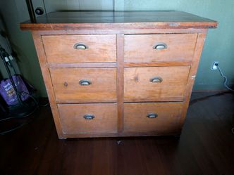 Wooden Rustic Handmade (1930's) chest of drawers
