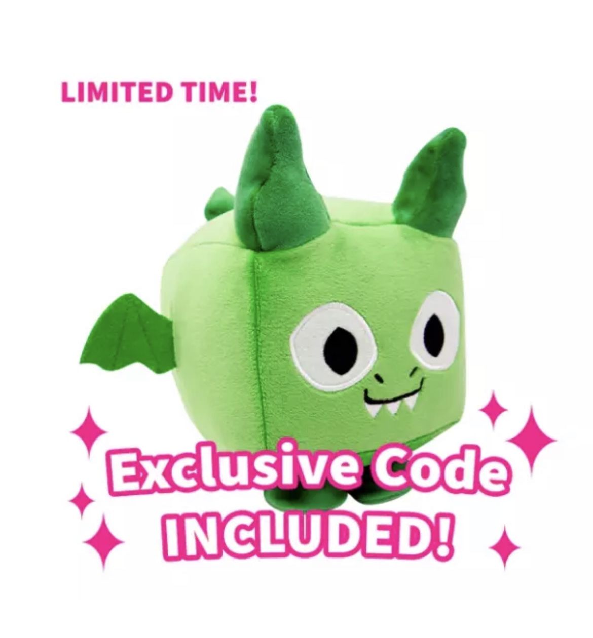Big Games Pet Simulator x Dragon Plush w/ Redeemable Code Attached