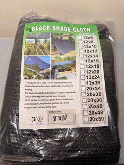 70% Black Shade Cloth 8x10 ft