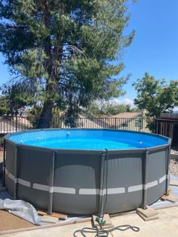 INTEX DELUXE Above Ground Pool 16ft x 48in - INCLUDES EVERYTHING EXCEPT LINER