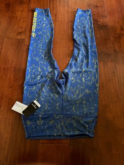 Foco Leggings Women XL  NBA Golden State Warriors Active Athletic Blue Yellow