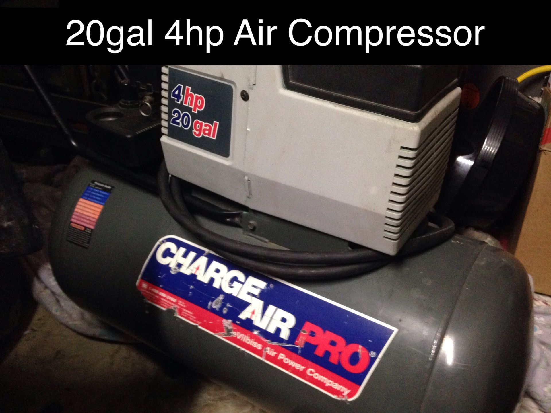 20 Gallon 4HP Charge Air Pro air compressor 8.8 SCFM by Devilbiss
