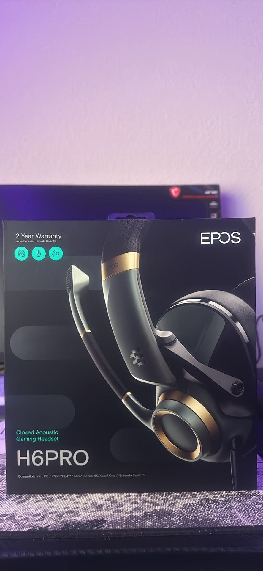 New/Sealed EPOS H6Pro - Closed Acoustic Gaming Headset with Mic
