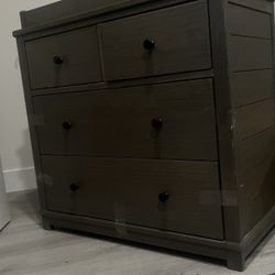 Child Craft Harmony 4 Drawer Dresser with Removable Changing Table Topper for Nursery or Bedroom, (Brushed Truffle)