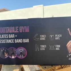 Portable Gym Pilates Bar +Resistance Band Bar