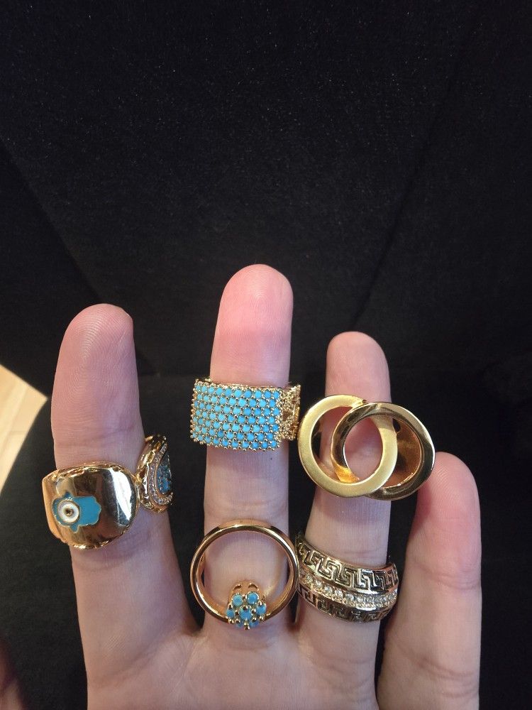 21k Gold Plated Rings