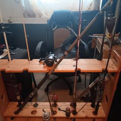 Fishing Poles And Rack