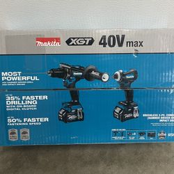 Makita 40V Max XGT Brushless Cordless 2-Pc. Combo Kit (Hammer Driver-Drill/Impact Driver) 2.5Ah $469 Plus tax at Home Depot $515 after tax