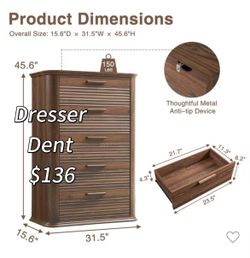 😀 Modern Drawer Storage Organizer ,5 Drawers Dresser for Bedroom, Living Room, 👀please check photo 7&8 for those surface scratch