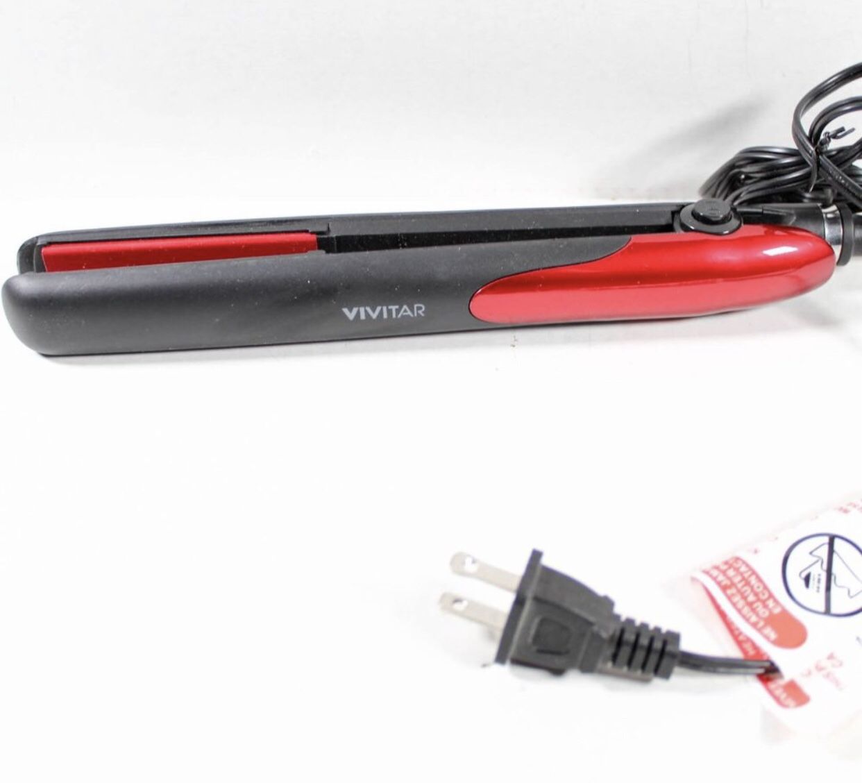 Vivitar Red Tourmaline Flat Iron Ceramic Hair Straightener 