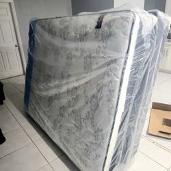 NEW QUEEN PILLOW TOP MATTRESS AND BOX SPRING -- Also Available In All Sizes.